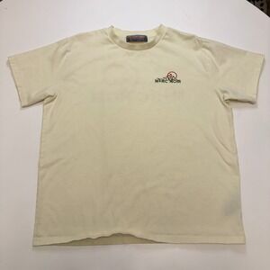 M+RC Noir Mountain Logo Graphic T Shirt Cream Off White Mens Large Streetwear